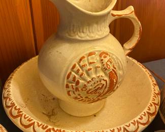 McCoy Turkey Pitcher and Bowl