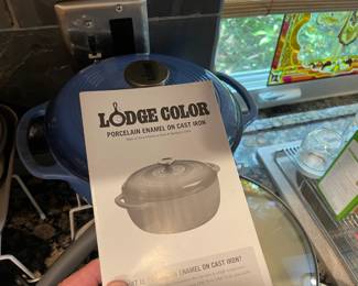 Lodge like new cast iron enamel cookware