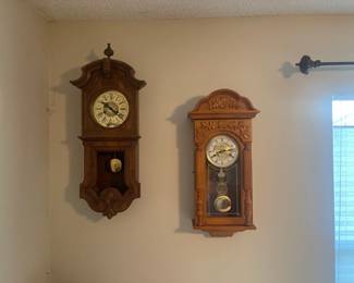 Pair of vintage wall clocks 