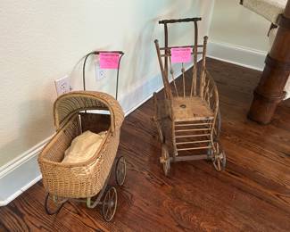 Antique childs strollers