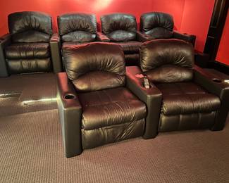 Leather theater seating sets
