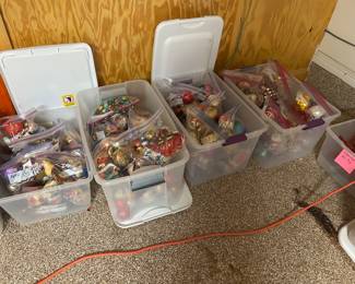 Tons of Christmas ornaments