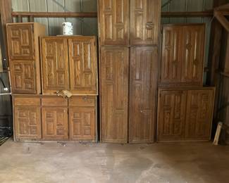 Lots of oak cabinetry