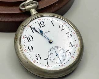 Silverode 7Jewel Railroad Elgin Pocket Watch