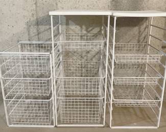 White Storage Drawer Trio