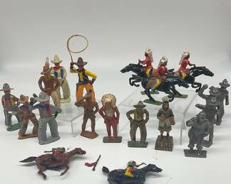 Antique Wild West Metal Toys