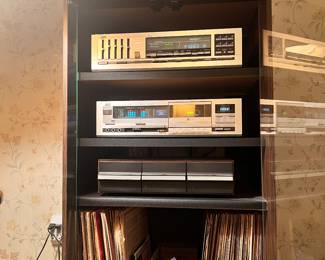 TECHNICS TURNTABLE, JVC RECEIVER, JVC CASSETTE PLAYER