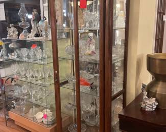 Curio case with interior lighting 80” x 28” x 18” $250 + tax