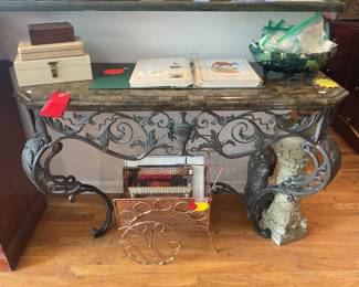 Wall mounted marble entry table 32” x 46”x18” $250 + tax