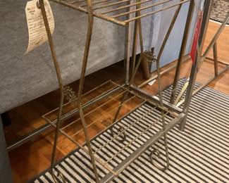Antique brass plant stand 27.5” x 12.5” x 12” $32.50 + tax