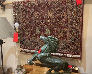 Rectangular red/beige/green rug 48” x 72” $500 + tax