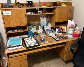 Desk, Office Supplies, etc.