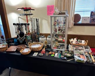 Costume Jewelry, Glass Figurines, Stone Fetishes, Makeup, Stones, etc.