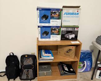 Bookcase, Electronics, Backpacks