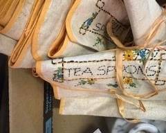 hand embroidered silverware wraps