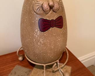 Ceramic Cat Sculpture
