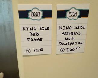 King Size Bed Frame, King Size Mattress with Boxspring