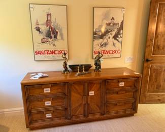Vintage Lane Dresser (WL), Gilner Balinese Male Dancer, Candlestick Holders