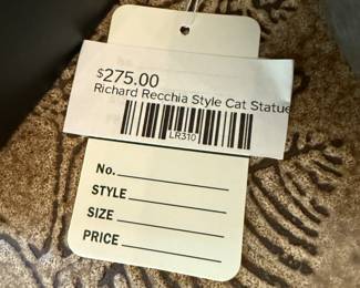 Richard Recchia Style Cat Statue