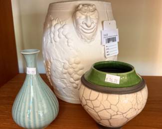 Hartstone Pottery Ice Bucket, Vases