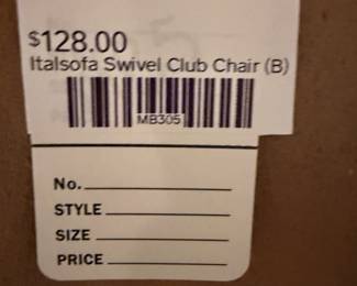 Italsofa Swivel Club Chair (B)