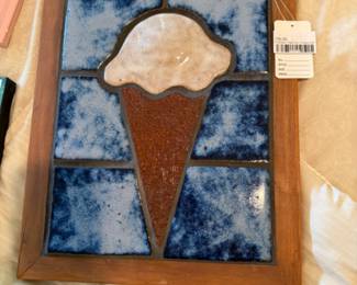 Framed Tiled Ice Cream Art