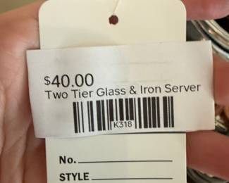 Two Tier Glass & Iron Server