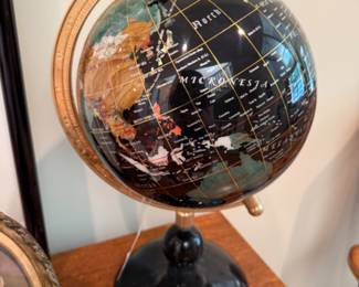 Inlaid Gemstone Globe