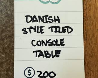 Danish Style Tiled Console Table