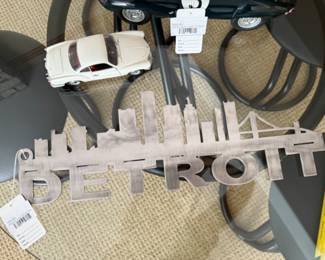 Brutalist Detroit Sign