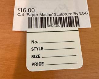Cat 'Paper Mache' Sculpture By EGG