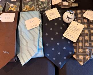 Jaguar Ties, Signed Golf Balls, Giorgio Armani Ties
