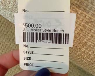 J.L. Moller Style Bench