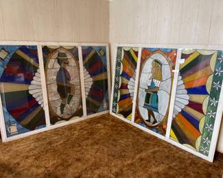 Stained Glass Windows (76in W x 48in T)