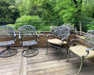 swivel cast aluminum chairs