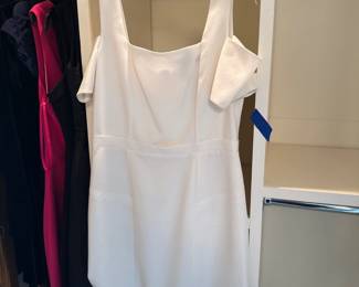 BCBG Max Azria Off White "Ann" Sqare neck dress Size 6
