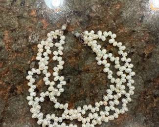 multi strand freshwater pearl necklace