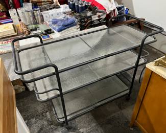 Brown & Jordan outdoor serving cart.