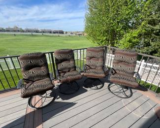 Home Crest swivel/rocking high back patio chairs. 8 total available.