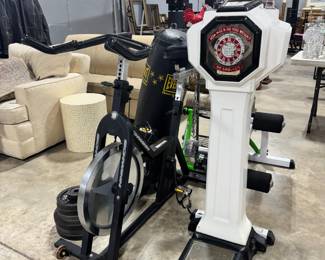 Exercise Machine and Bench, Punching Bag and Vintage Scale Orlando Estate Auction