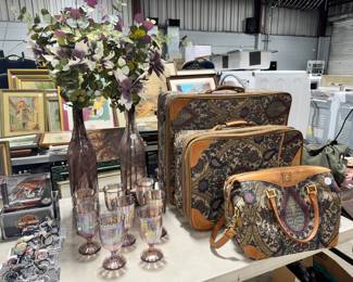 Glassware and Vintage Hartman Luggage Orlando Estate Auction