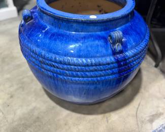 Large Blue Ceramic Pot Orlando Estate Auction