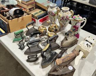 Vintage Cast Iron Irons and Decor