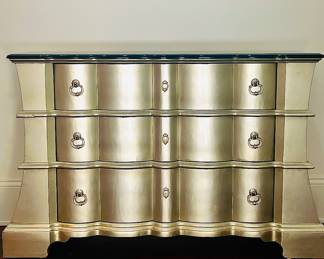 Gold Leaf Dresser
Black Marble Top