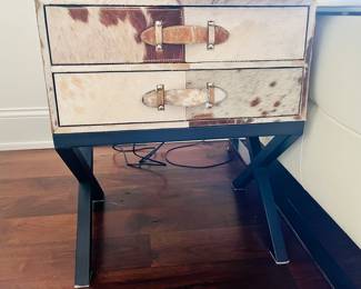Cowhide Side Table
