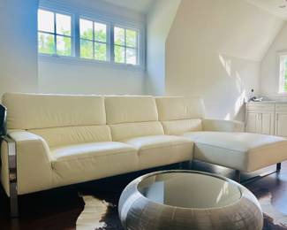 Italian Leather Sectional Sofa