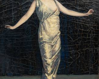 Lot 1047 | Percy Ives (American, 1864-1928) Oil on Canvas, 1914, 'Flamenco Dancer' H 42" W 27"