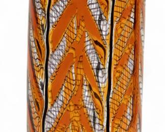 Lot 71 | Orlando Zennaro (Italian, B. 1932) Retortoli Glass Vase, 2002, H 15.75" W 4" Depth 2.5"