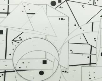 Lot 1022 | Al Held (American, 1928-2005) Etching And Aquatint on Wove Paper 1984, 'Stone Ridge 5' H 26.5" W 39"