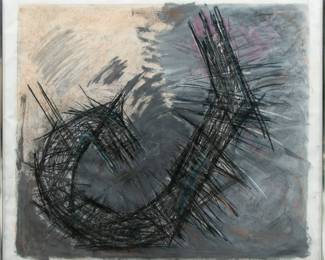 Lot 1020 | William Antonow (Detroit, Cass Corridor) Acrylic, Gouche, Charcoal And Graphite on Paper 1985, 'Abstract Composition' H 43.3" W 49.3"
